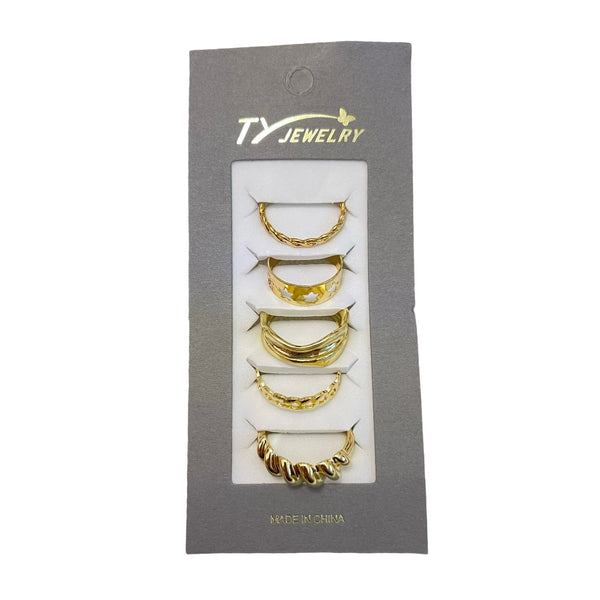 Golden Touch Ring Set – 5 Pieces RI-2