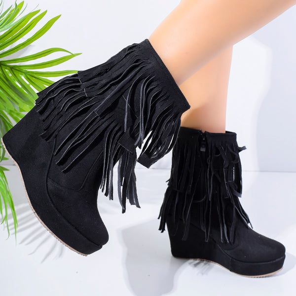 BOOT Mid HEELS SUEDE - BW-12