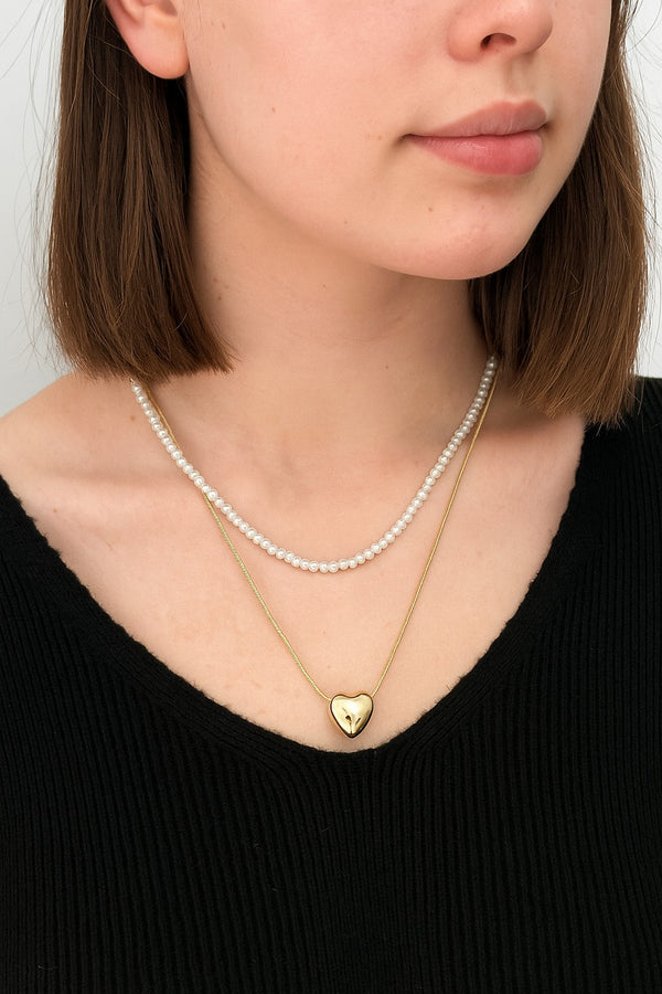 Heart Necklace Stainless Steel Pure - H-9