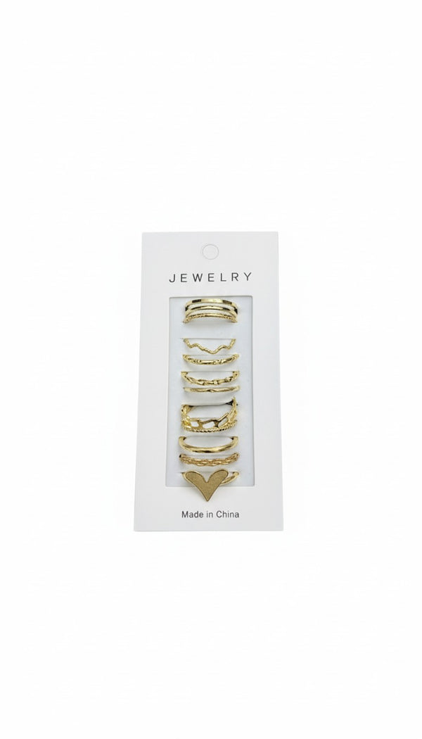 Golden Ring Set – 11 Pieces RN-12