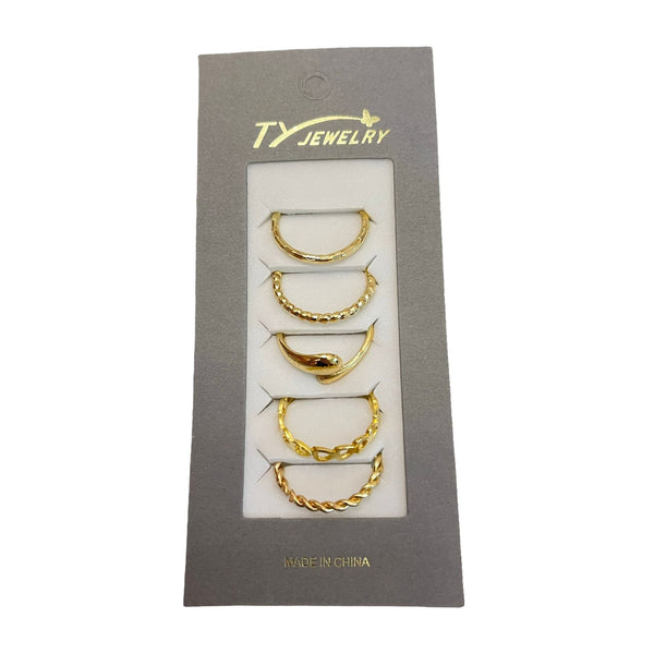 Golden Touch Ring Set – 5 Pieces RI-4