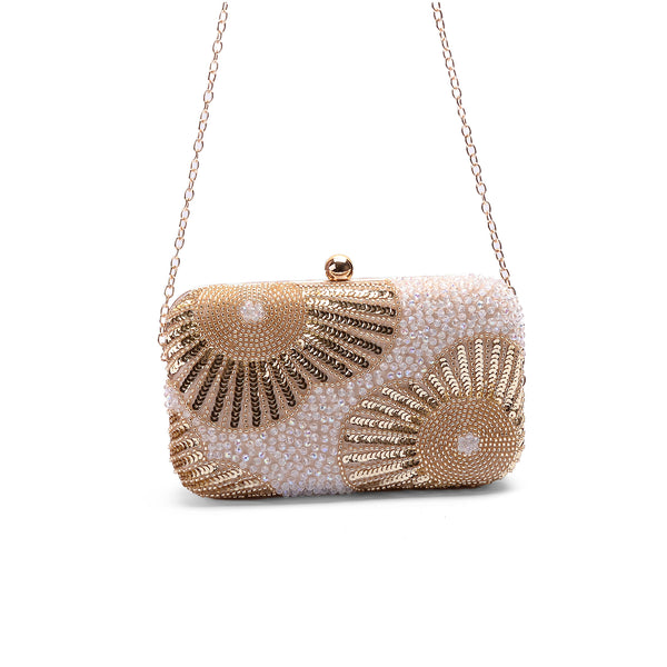 Embellished Pearl & Sequin Evening Clutch - VS-31