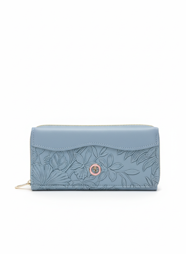 Flora Embossed Leather Wallet–WAL-5