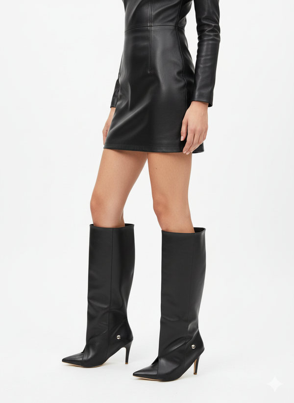 Elegance Leather Boots R-888