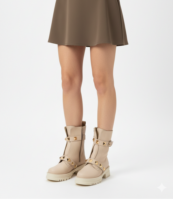 HALF BOOT MID HEELS B-44