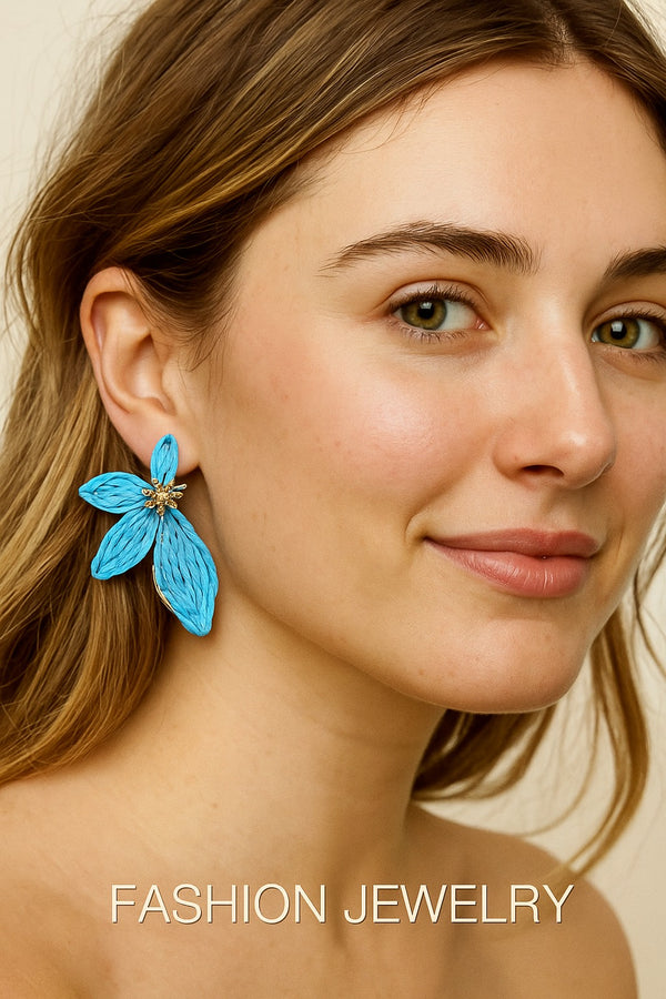 Stylish flower-shaped earrings crafted EA-2