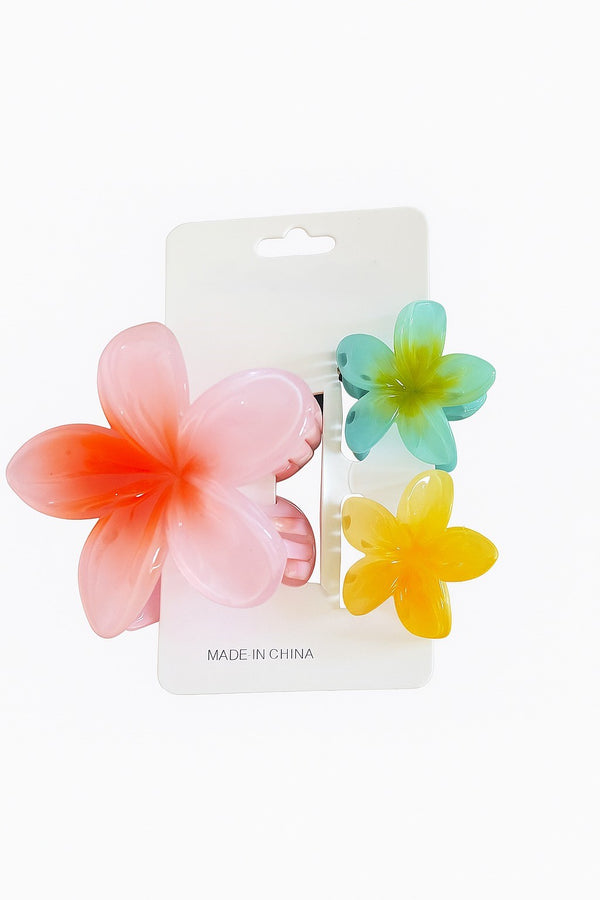 Tropical Flower Hair Clip Set – HC-3