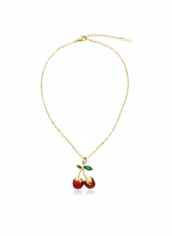 necklace with a playful cherry NE-16