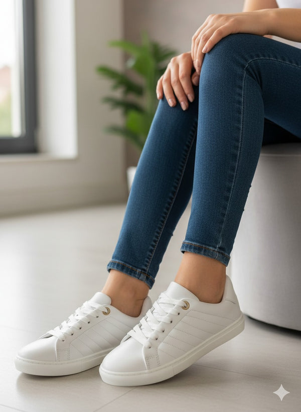 Sneakers Equipped with a shiny lace-up opening-SN-12