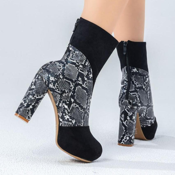 HALF BOOT SUEDE HIGH HEELS B-35