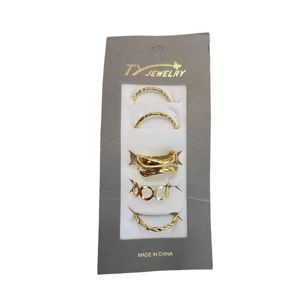 Golden Touch Ring Set – 5 Pieces RI-5