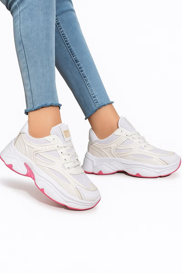 Chunky Sole Mesh Sneakers NR-811